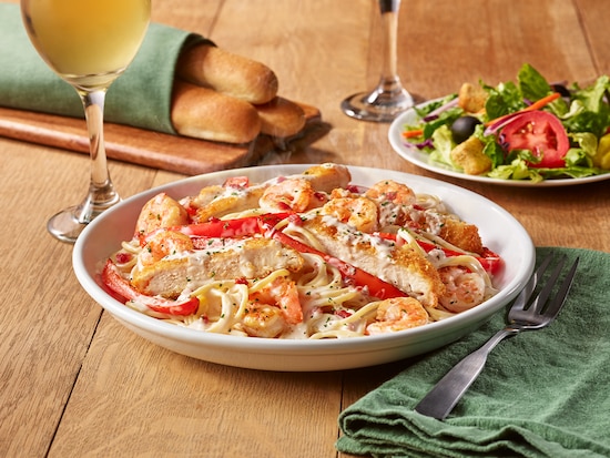 Chicken and Shrimp Carbonara